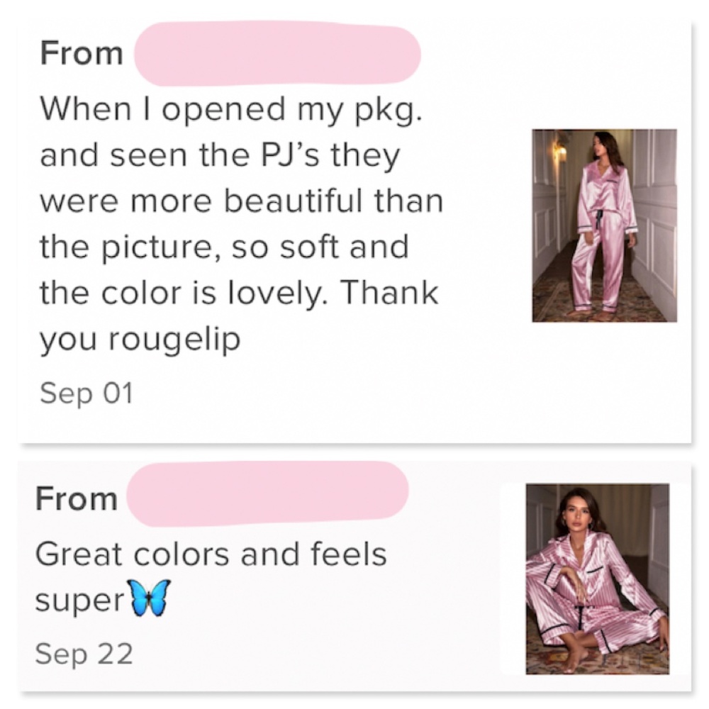 Satin Pink Stripes 2 Piece Pajamas Set - Picture 7 of 12